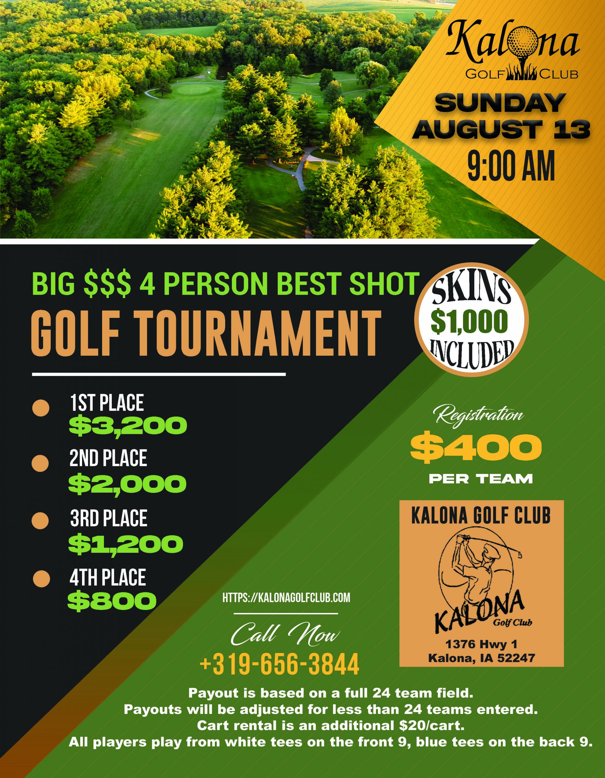 Tournament Schedule Events Results Kalona Golf Club Iowa